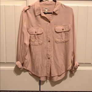 Soft blush denim shirt
